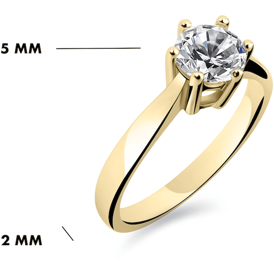 Gouden Ring met zirkonia VGR003