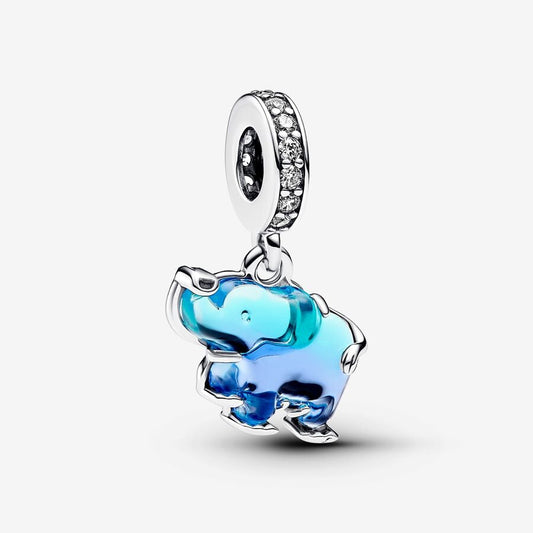 Pandora Bedel Blauwe Muranoglas Olifant 793339C01