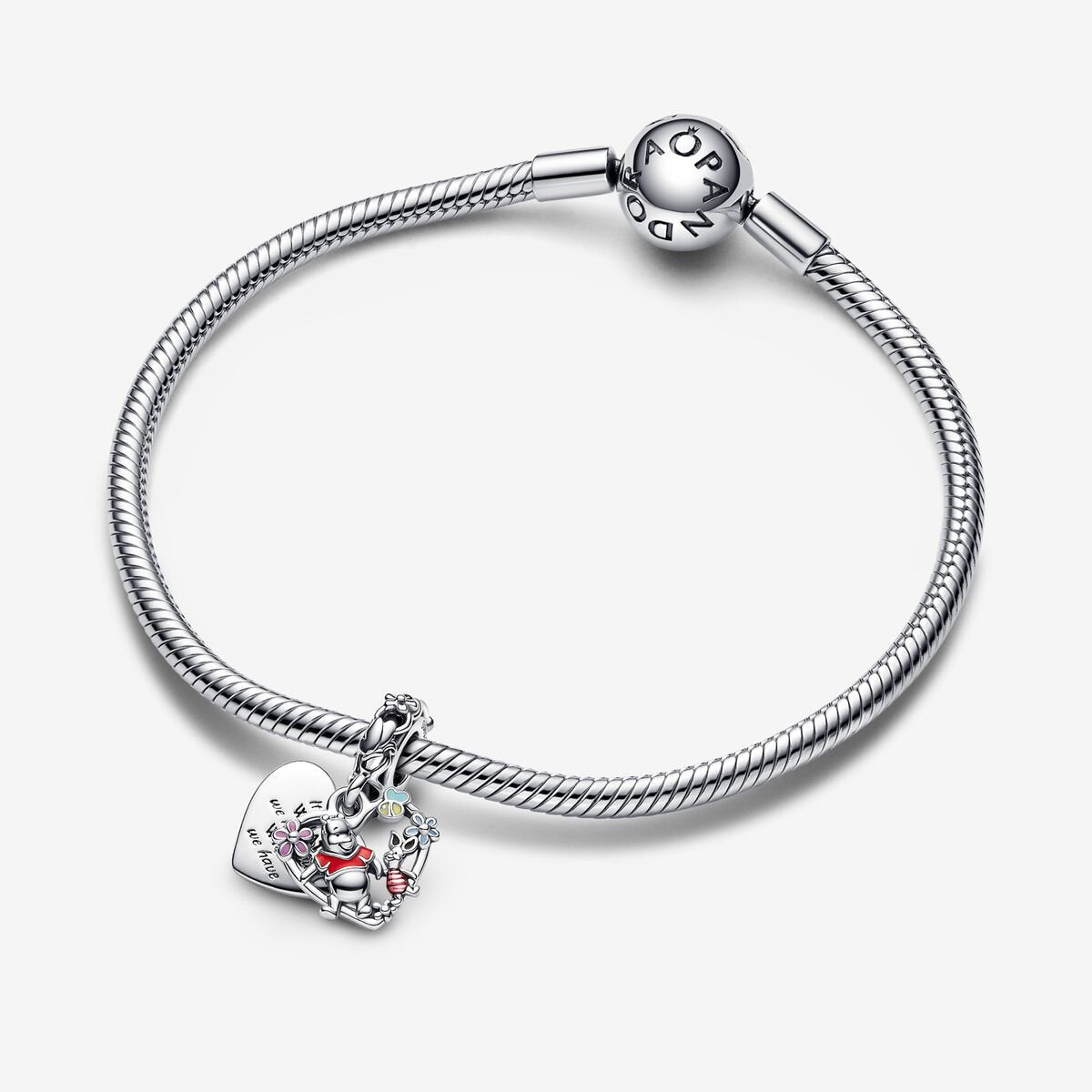 Pandora Disney Winnie the Pooh & Piglet Dubbele Hangende Bedel 792214C01