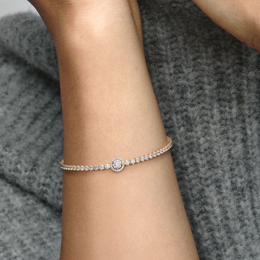 Pandora Halo Tennis Armband 569416C01 - 18