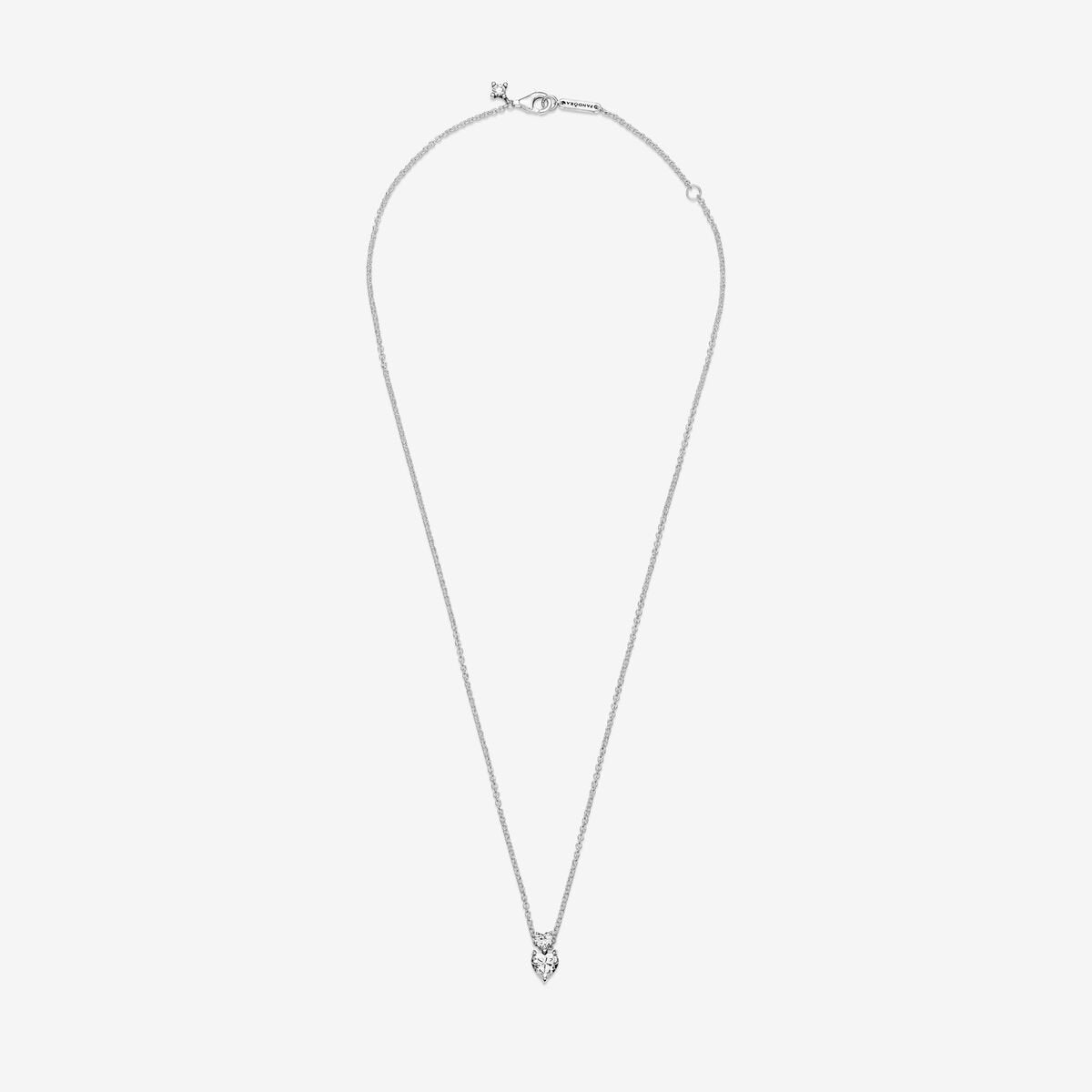 Pandora Ketting met Dubbel Hart Bedel 391229C01 - 45