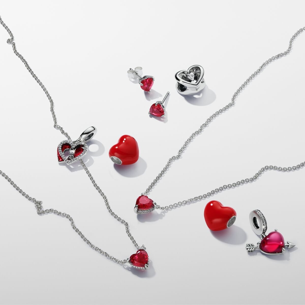 Pandora Ketting met Hartvormige Halo Bedel 392542C01 - 45