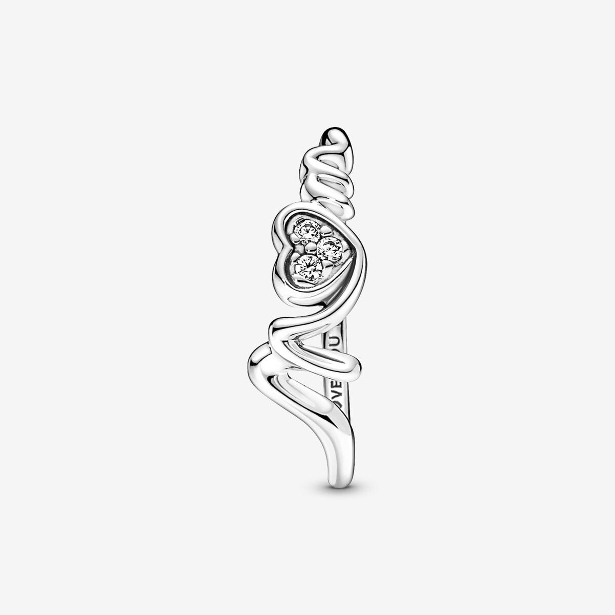 Pandora Moments Pavé Hart Ring 191149C01 - 54