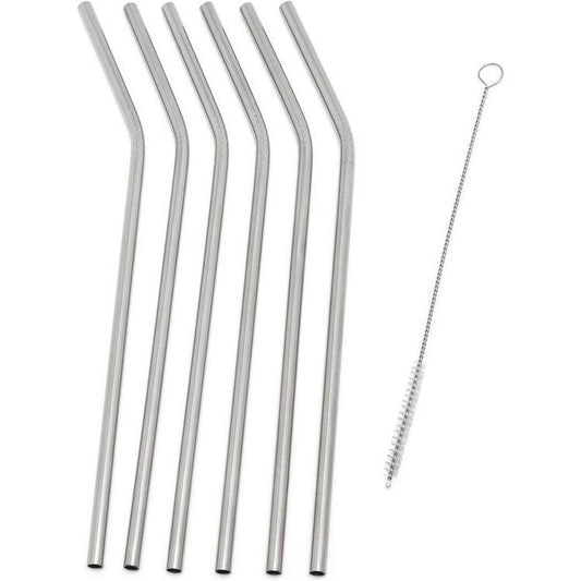 Set RVS - rietjes met borsteltje LV253011