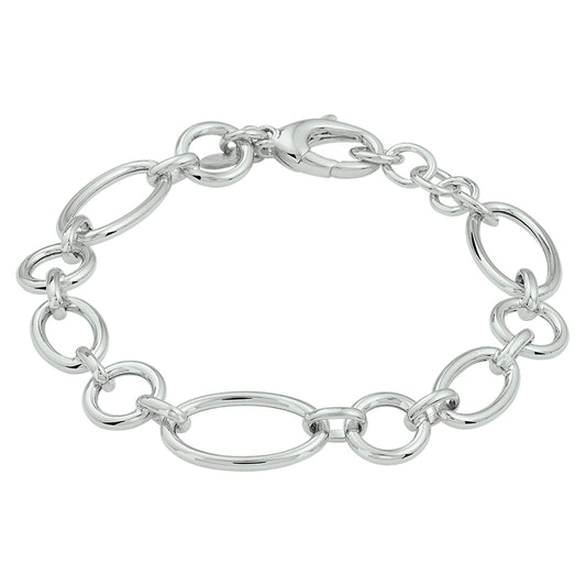 vDam Armband 12 Mm 19 + 3 Cm Zilver Gerhodineerd 1332336