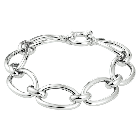 vDam Armband 14 Mm Met Groot Springslot Zilver Gerhodineerd 1333456