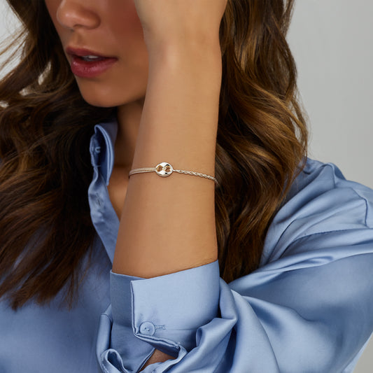 vDam Armband 16cm + 3 Cm Zilver Gerhodineerd 1335637 16cm