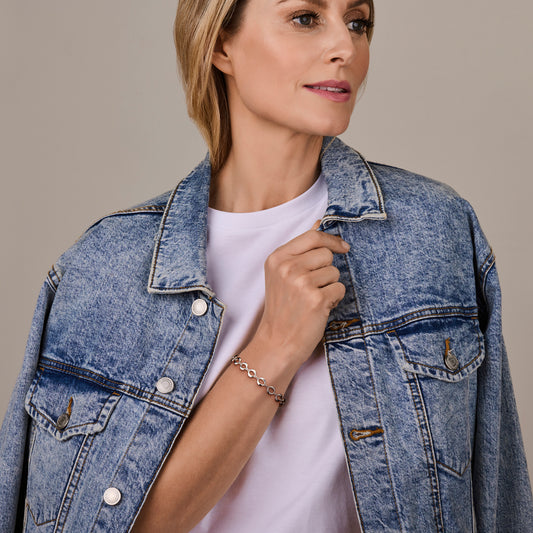 vDam Armband 7,5 Mm 20cm Cm Zilver Gerhodineerd 1341765 20cm