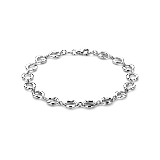 vDam Armband 7,5 Mm 20 Cm Zilver Gerhodineerd 1341765