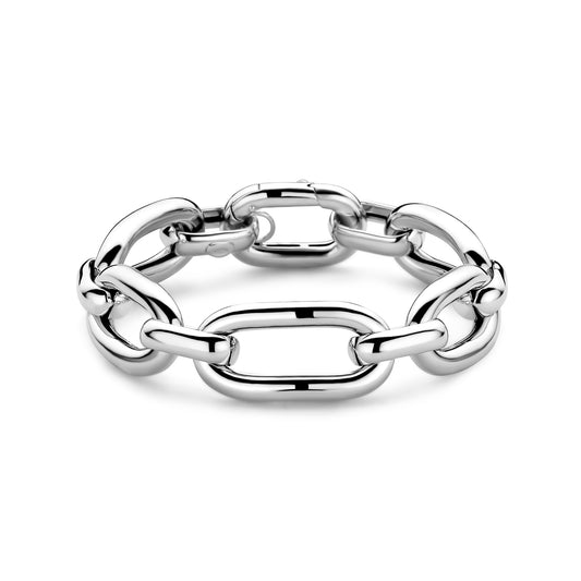 vDam Armband Anker 15,5 Mm 19 Cm Zilver Gerhodineerd 1340746