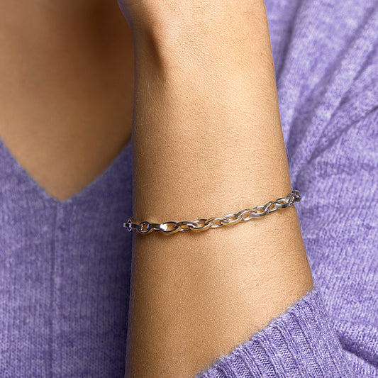 vDam Armband Anker 5,2 Mm 19cm Cm Zilver Gerhodineerd 1329083 19cm