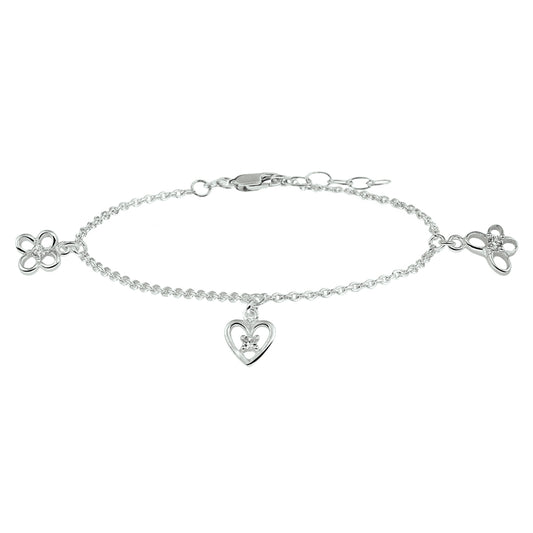 vDam Armband Bedel Assortiment 13 + 2 Cm Zilver Gerhodineerd 1329564