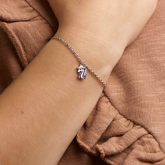 vDam Armband Eenhoorn 13cm + 3 Cm Zilver Gerhodineerd 13cm3213cm4 13cm