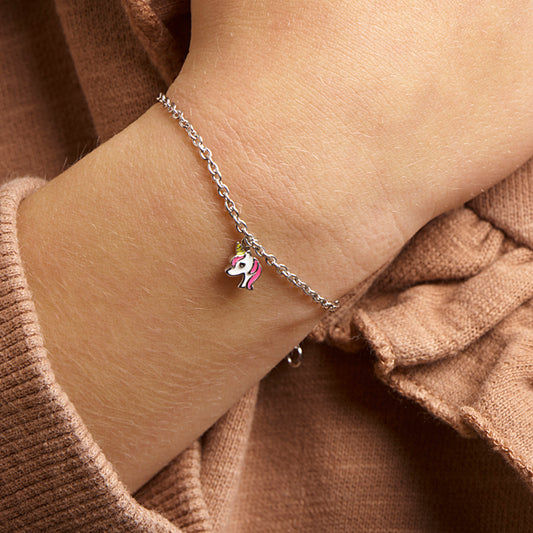 vDam Armband Eenhoorn 13cm + 3 Cm Zilver Gerhodineerd 13cm3213cm5 13cm