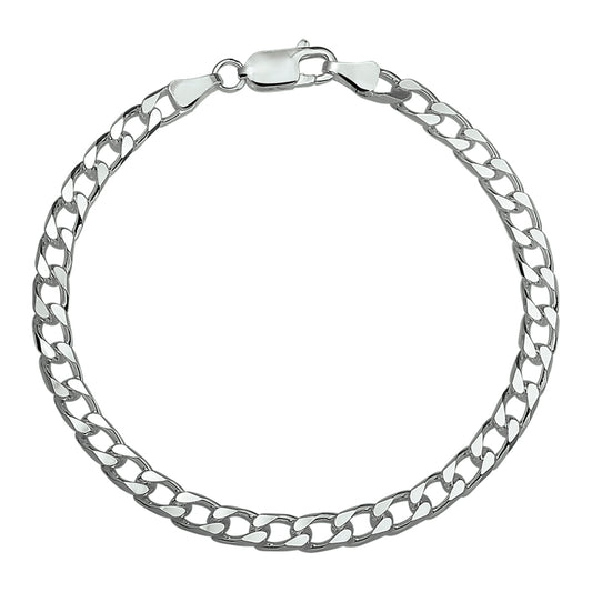 vDam Armband Gourmette 6-zijdes Geslepen 5,0 Mm 20 Cm Zilver Gerhodineerd 1329688