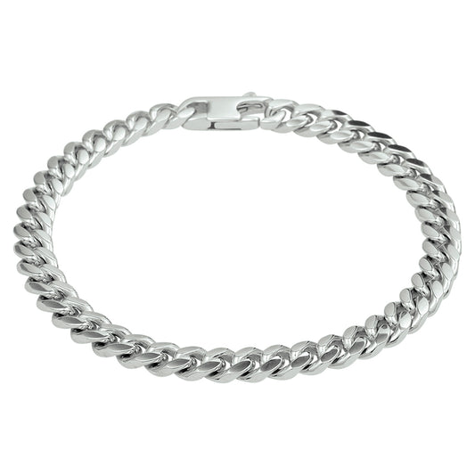 vDam Armband Gourmette 6-zijdes Geslepen 5,6 Mm 19 Cm Zilver Gerhodineerd 1332397