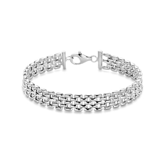 vDam Armband Panter 8 Mm 19 Cm Zilver Gerhodineerd 1340543