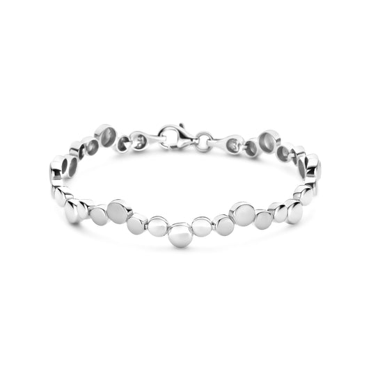 vDam Armband Poli/mat 7,5 Mm 19 Cm Zilver Gerhodineerd 1341649