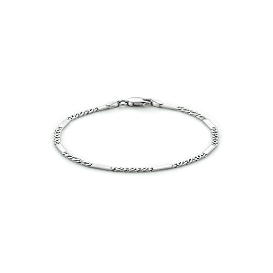 vDam Armband Valkenoog Met Tussenstuk 2,3 Mm Zilver Gerhodineerd 1333536