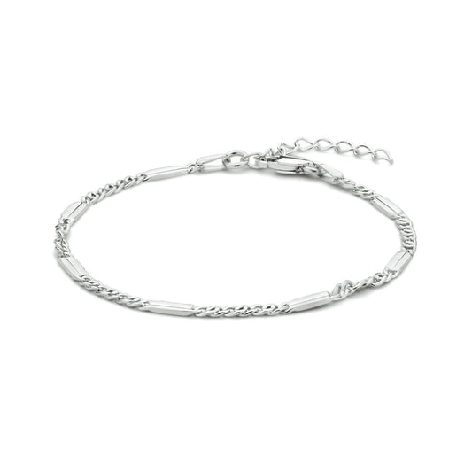 vDam Armband Valkenoog Met Tussenstuk 2,4 Mm 16 + 3 Cm Zilver Gerhodineerd 1334837