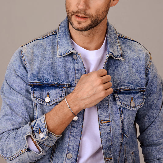 vDam Armband Vossestaart 2,8 Mm Zilver Gerhodineerd 1341787 21cm