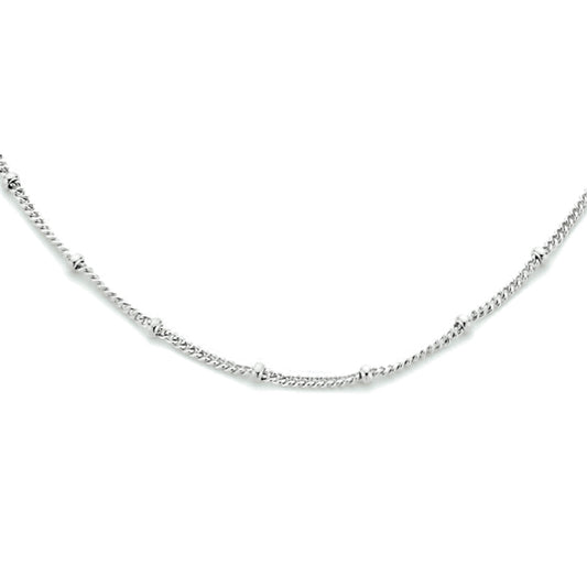 vDam Combi-collier Schakels 2,5 Mm 41 + 4 Cm Zilver Gerhodineerd 1334047
