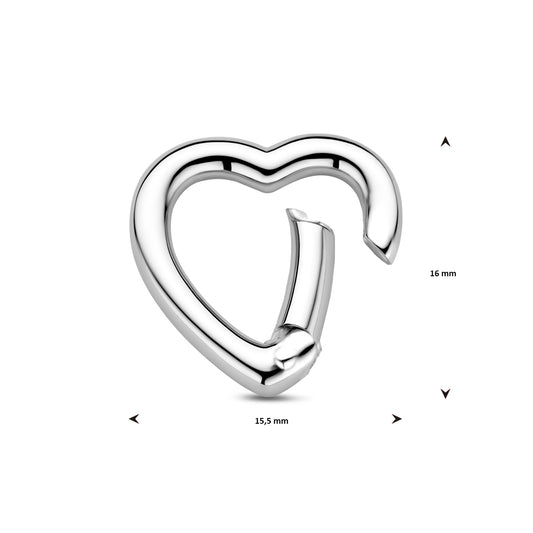 vDam Connector Hart 16 Mm Zilver Gerhodineerd 1339731