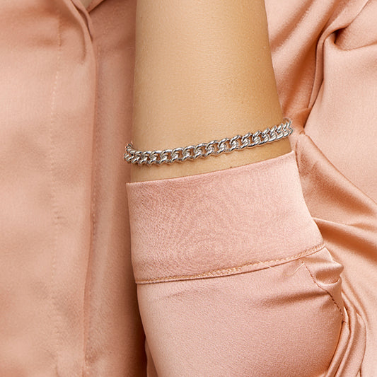 vDam Gourmette 7,1 Mm Zilver Gerhodineerd 1329184 19cm