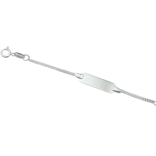 vDam Graveerarmband Gourmette Plaat 5,0 Mm Zilver Gerhodineerd 1329659 11cm