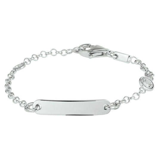 vDam Graveerarmband Jasseron Plaat 4,0 Mm Zilver Gerhodineerd 1329561