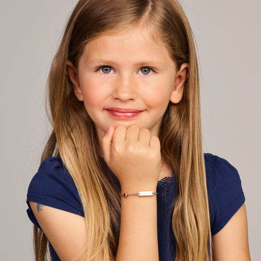 vDam Graveerarmband Plaat 5,0 Mm Met Geboortesteen 11cm + 2 Cm Zilver Gerhodineerd 1338665 11cm