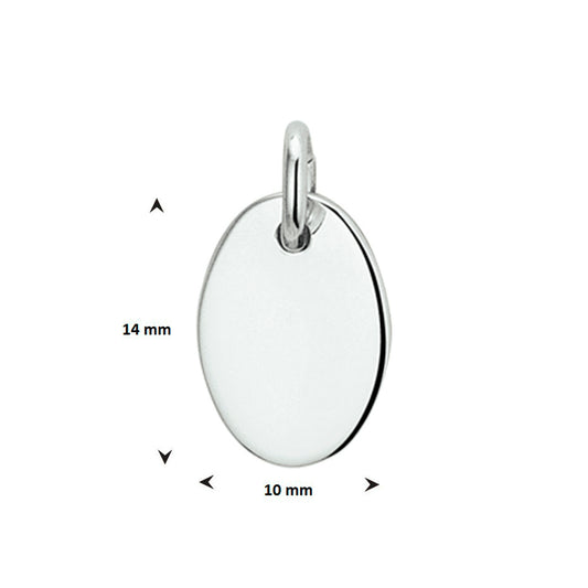vDam Graveerhanger Ovaal Zilver Gerhodineerd 1326328