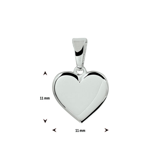 vDam Graveerhartje Zilver Gerhodineerd 1328135