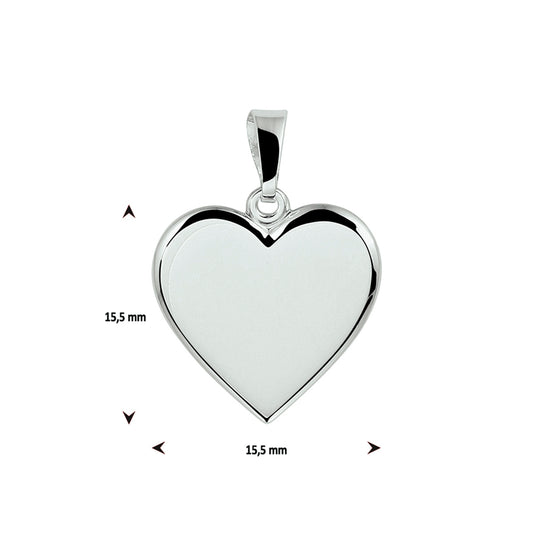 vDam Graveerhartje Zilver Gerhodineerd 1328137
