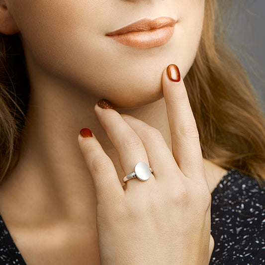 vDam Graveerring Zilver Gerhodineerd 1330428 Maat 16½