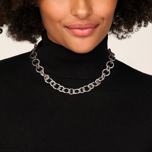 vDam Ketting 17 Mm 46cm Cm Zilver Gerhodineerd 1340013 46cm