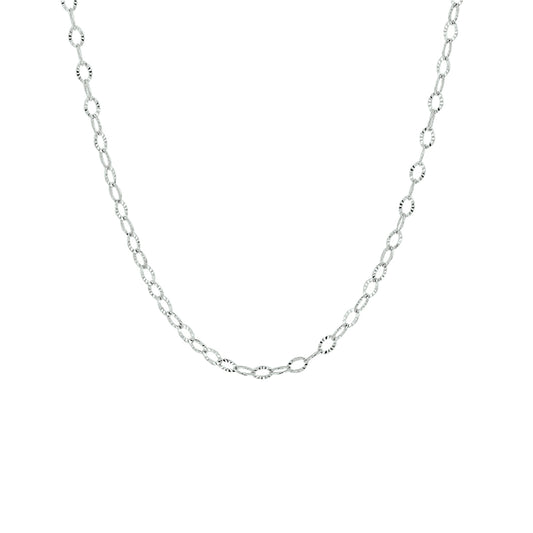 vDam Ketting 2,3 Mm 40 + 4 Cm Zilver Gerhodineerd 1329743