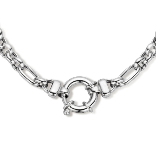 vDam Ketting 7,0 Mm 45 Cm Met Groot Springslot Zilver Gerhodineerd 1336241