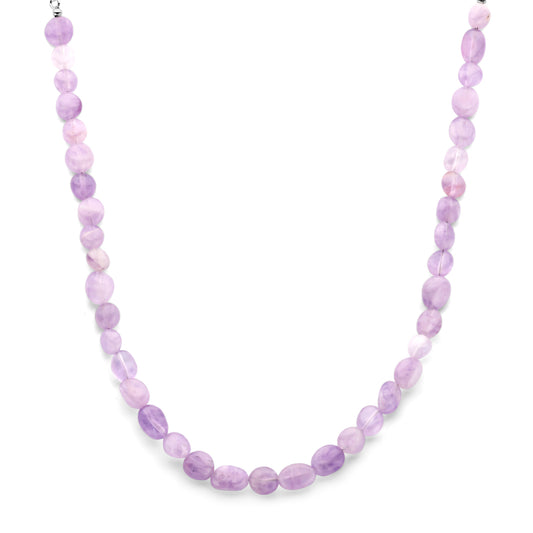 vDam Ketting Amethist 40 + 5 Cm Zilver Gerhodineerd 1341052