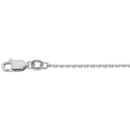 vDam Ketting Anker Gediamanteerd 1,3 Mm Zilver Gerhodineerd 1326288