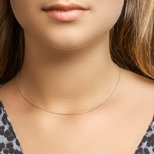 vDam Ketting Anker Plat 1,2 Mm Zilver Gerhodineerd 1330057 38cm