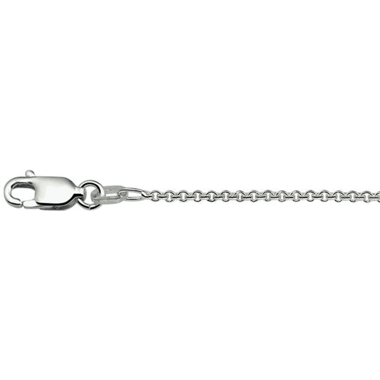 vDam Ketting Anker Rond 1,4 Mm 41 + 4 Cm Zilver Gerhodineerd 1329092