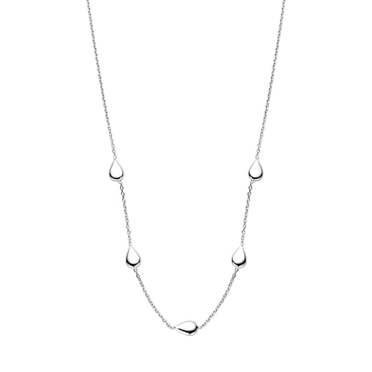 vDam Ketting Druppels 40 + 4 Cm Zilver Gerhodineerd 1341654
