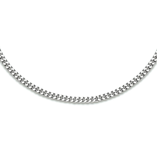 vDam Ketting Gourmette 4-zijdes Geslepen 2,4 Mm Zilver Gerhodineerd 1333558