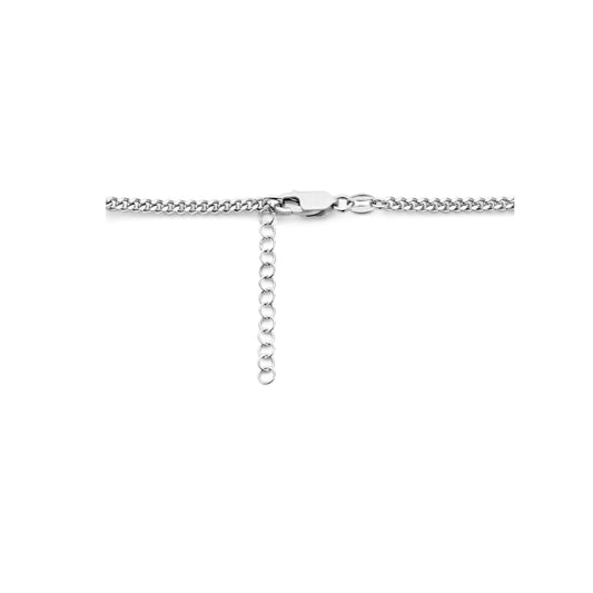 vDam Ketting Gourmette 4-zijdes Geslepen En Paperclip 3,5 Mm 42cm + 3 Cm Zilver Gerhodineerd 1334557 42cm