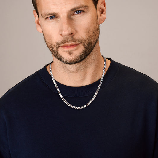 vDam Ketting Gourmette 5,2 Mm Zilver Gerhodineerd 1341792 50cm