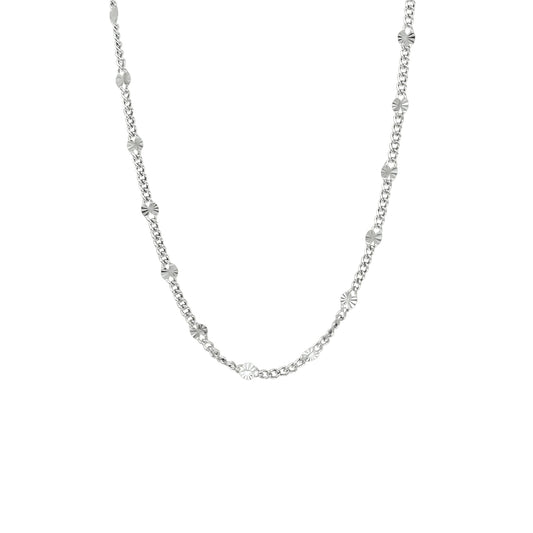 vDam Ketting Gourmette En Plaatjes 2,5 Mm Zilver Gerhodineerd 1332710