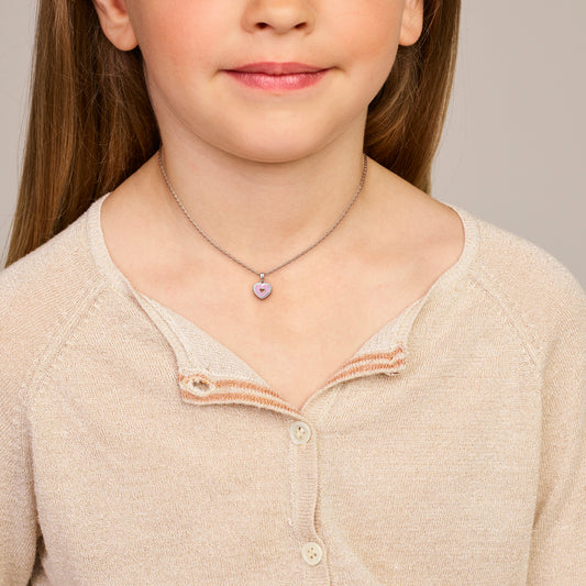 vDam Ketting Hartje 36cm + 3 Cm Zilver Gerhodineerd 1341814 36cm