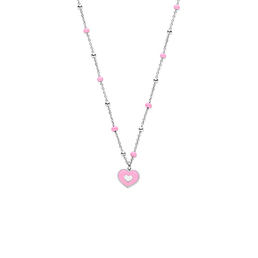 vDam Ketting Hartje 36 + 4 Cm Zilver Gerhodineerd 1341865