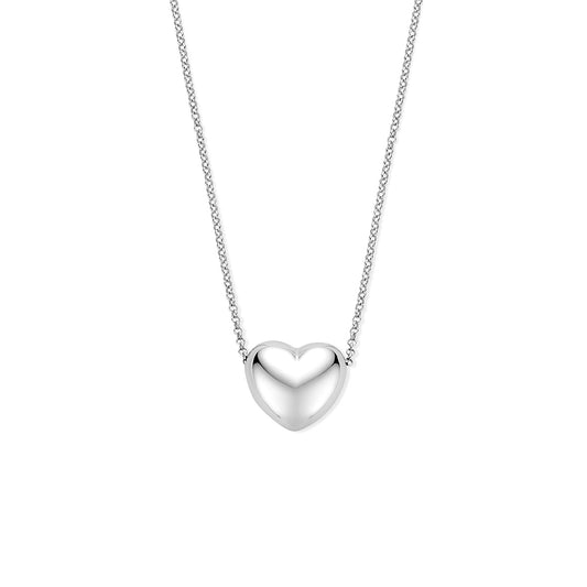 vDam Ketting Hartje 41 + 4 Cm Zilver Gerhodineerd 1341604